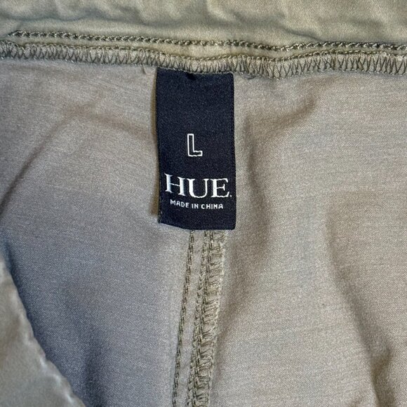 Hue Chino Soft Tapered Olive Cargo Pants size L - Picture 5 of 8